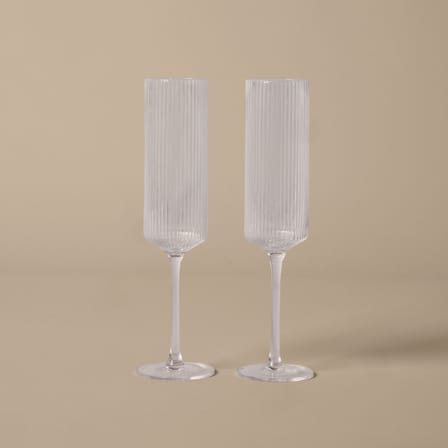 Set de 2 flûtes à champagne Ripple - Ferm Living