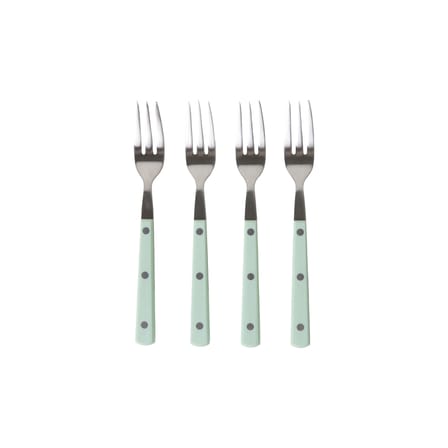 Fourchette à dessert 70s plastique vert / Set de 4 - L 14 cm - HK LIVING