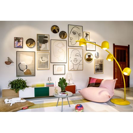 Lampadaire Big Lebow métal jaune / H 234 x L 186 cm - 4 abat-jours orientables - Fatboy