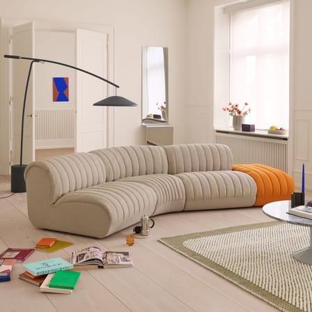Lampadaire Contra métal noir / Orientable - H 188 x L 256 cm - Muuto