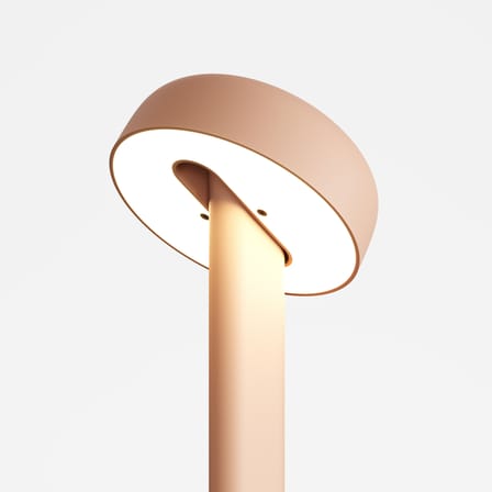 Lampe de table NOD LED métal rose / Base serre-joint  / H 34 cm - TIPTOE