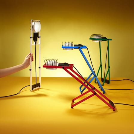 Lampe de table Sintesi métal blanc / Ernesto Gismondi, 1975 - Orientable - Artemide