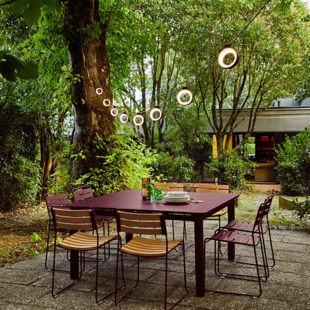  Lichtgirlande im Freien Hoopik LED plastikmaterial rot / 12 Zollstock - Bluetooth - Fermob