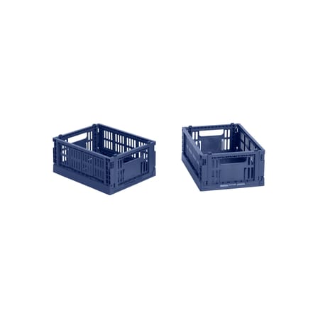 Lot de 2 paniers Colour Crate MINI plastique bleu / 17 x 13 cm - Recyclé - Hay