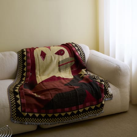Plaid Momento JH46 tissu rouge / 180 x 130 cm - &tradition
