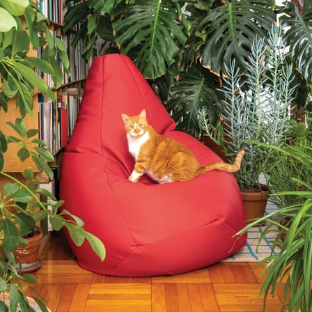 Pouf d'extérieur Sacco Outdoor Medium noir / 68 x 68 cm - Réédition 1968 - Zanotta