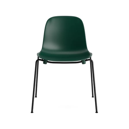 Sedia impilabile Form materiale plastico verde / 4 gambe metalllo - Normann Copenhagen