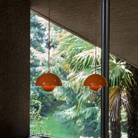 Suspension Flowerpot VP1 métal bleu / Ø 23 cm - By Verner Panton, 1968 - &tradition