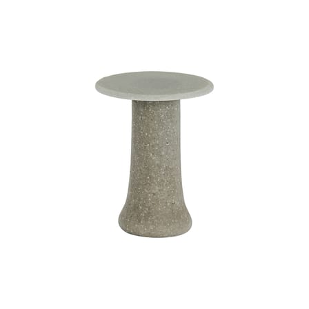 Table d'appoint Babar verre gris / Ø 42 x H 51 cm - 100% recyclé / Fait main - Glas Italia
