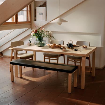 Table rectangulaire Aalato 83 bois naturel / 182 x 91 cm - Alvar Aalto, 1933 - ARTEK