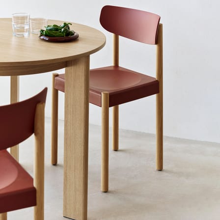 Table ronde Chisel 20 bois naturel / Ø 90 cm - 3 pieds - Hay