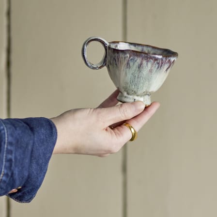 Tasse Imogen céramique gris / Ø 8,5 x H 7 cm - 175 ml - Bloomingville