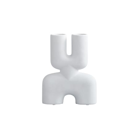 Vase Cobra Double Mini céramique blanc / L 22 x H 28 cm - 101 COPENHAGEN