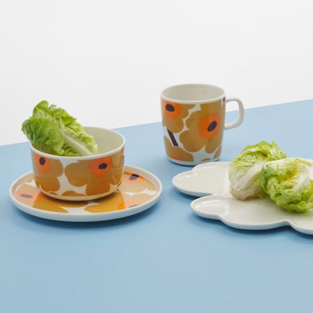 Assiette à dessert Unikko céramique orange / Ø 20 cm - Marimekko