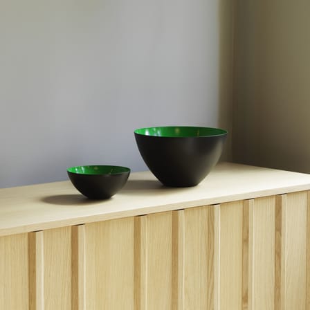 Bol Krenit métal vert / 60 cl - Ø 16 x H 7,1 cm / Herbert Krenchel, 1953 - Normann Copenhagen