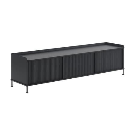 Buffet Enfold métal noir / Meuble TV - L 186 x H 48 cm - Muuto