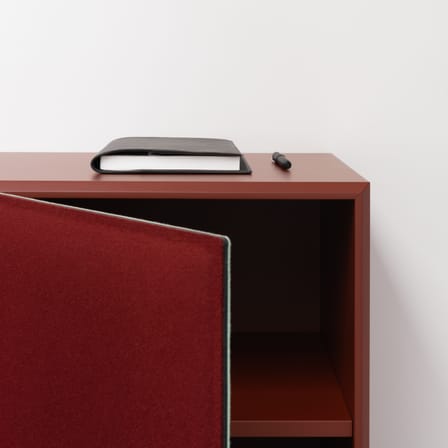 Buffet Tacito rouge / L 100 x H 107 cm - Portes en feutre - Magis