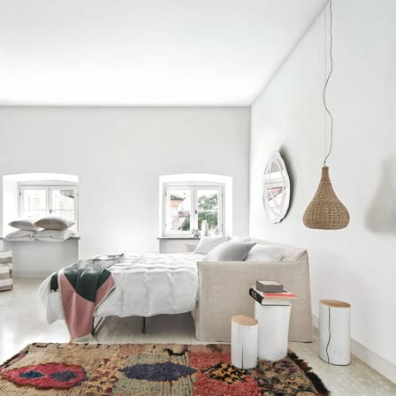 Canapé convertible Ghost 13 tissu blanc / L 180 cm - Gervasoni