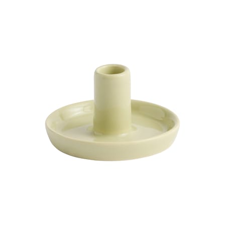 Disc XS Candle stick ceramic green / For long, thin candles, Ø 1.2 cm - Hay