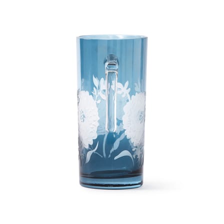Carafe Peony verre bleu / 1 Litre - POLSPOTTEN