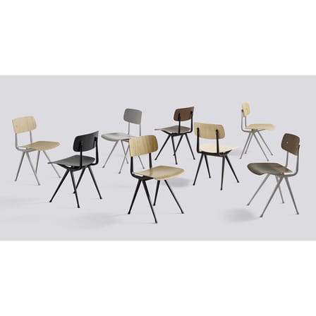 Chaise Result beige bois naturel / Réédition 1958 - Hay