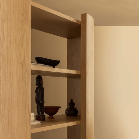 Étagère Crescent High bois naturel / L 150 x H 173 cm - Audo Copenhagen