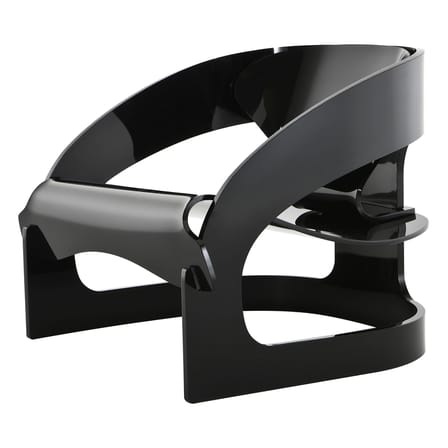 Fauteuil 4801 plastique noir / by Joe Colombo - Édition Limitée et numérotée - Kartell