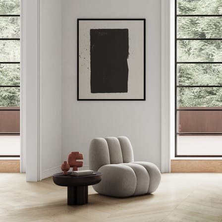 Fauteuil rembourré Toe tissu beige - 101 COPENHAGEN