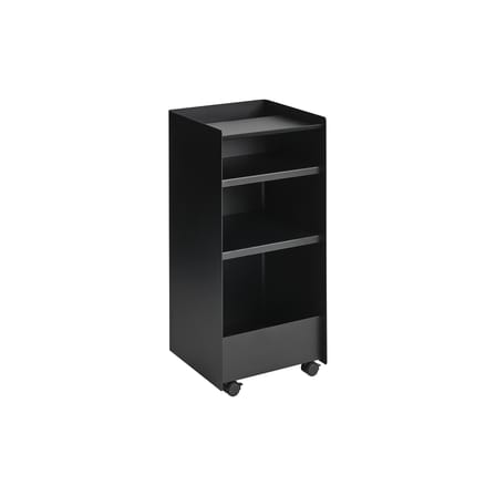 Folded Tall Trolley on wheels metal black / Open - H 83.7 cm - Muuto