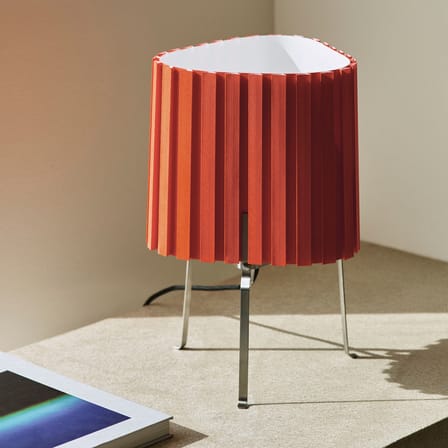 Lampe de table Canelé tissu rouge - Hay