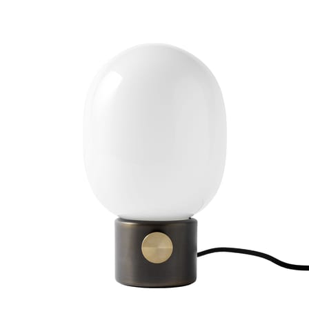 Lampe de table JWDA verre blanc marron métal /  Ø 19 cm x H 32 cm - Audo Copenhagen
