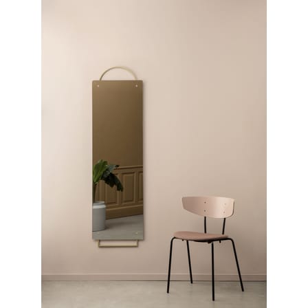Miroir mural Adorn métal verre noir / L 45 x H 159 cm - Ferm Living