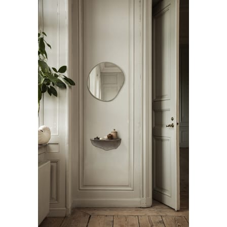 Miroir mural Pond Small gris argent métal / 52 x 50 cm - Ferm Living