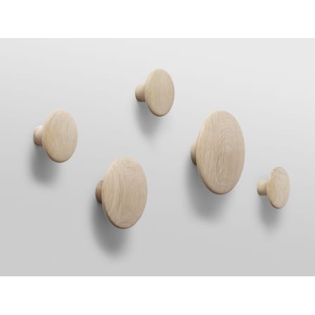 Patère The Dots Wood Small / Bois - Ø 9 cm - Muuto