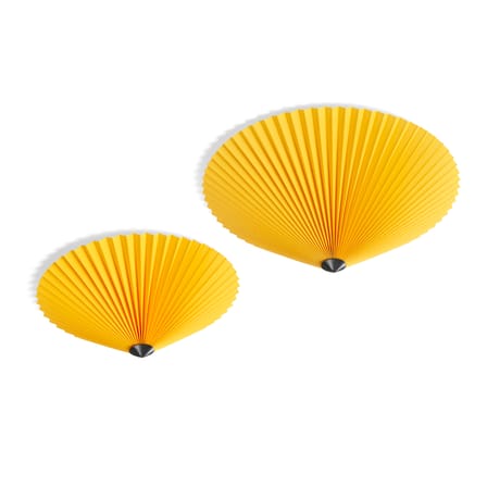 Applique Matin Flush Mount tissu jaune / Plafonnier - Small / Ø 38 cm - Hay