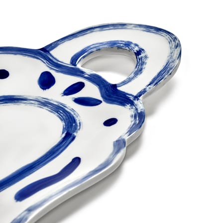 Plat de service The Line-up céramique bleu / Ovale - 53 x 24.5 cm - Serax