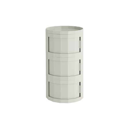 Rangement Facet High / H 66 cm - 3 portes / Avec roulettes - Hay