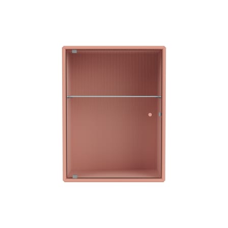 Armoire murale salle de bains Ripple bois rose / L 35,4 x P 20 x H 46,8 cm - Verre ondulé - MONTANA