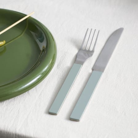 Set de couverts MVS métal vert / 4 pièces - By Muller Van Severen - Hay
