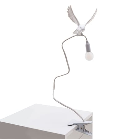 Spot à pince Sparrow / Landing plastique blanc - Seletti