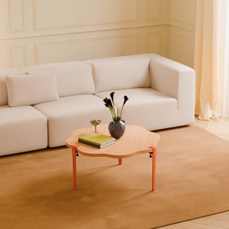Table basse Vague by Uchronia / Ø 80 x H 43 cm - Chêne massif - TIPTOE