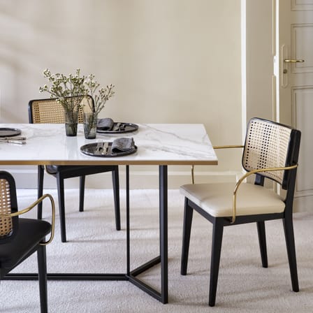 Table rectangulaire Horizon céramique blanc / 190 x 90 cm - 8 personnes - RED Edition