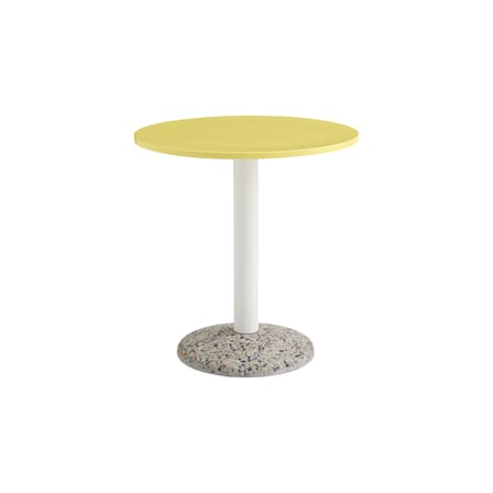 Table ronde Ceramic Outdoor céramique jaune / Ø 70 cm - Porcelaine / Seconde vie - Hay