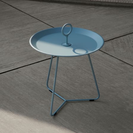 Tavolino d'appoggio Eyelet Small metallo blu / Ø 45 x H 46,5 cm - Houe