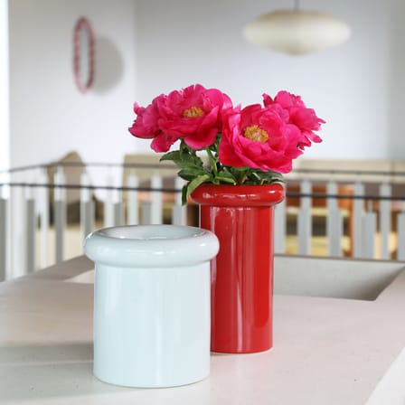 Vase Turban keramik grau / Ø 20 x H 21.5 cm - & klevering