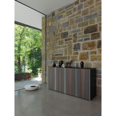 Buffet Carlos bois multicolore marron / 5 portes avec pieds - L 240 x H 114 cm / Seconde vie - Horm