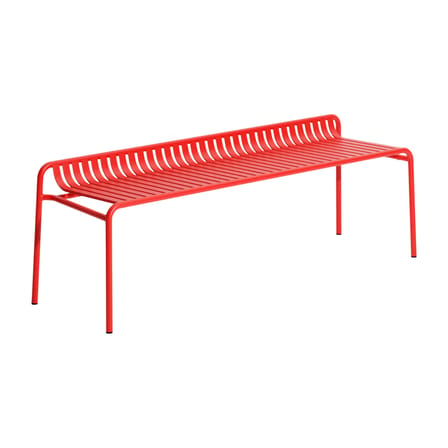 Banc Week-end métal rouge / Aluminium - L 156 cm - Petite Friture