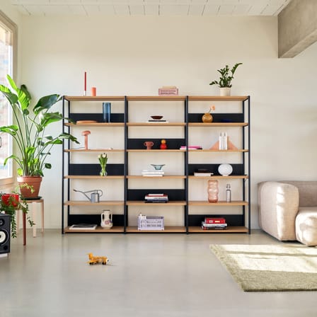 Bibliothèque UNIT 6 métal noir / H 180  x L 244 cm - TIPTOE