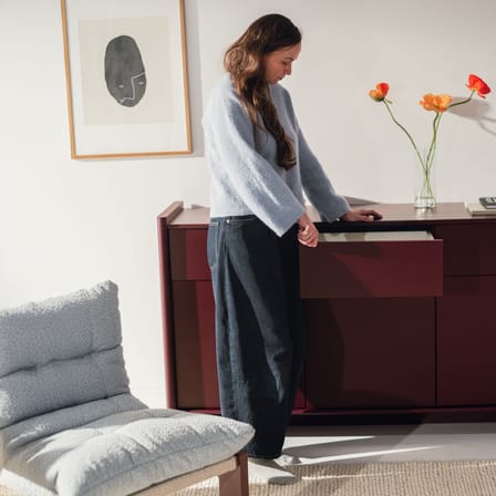 Buffet Rali bois rouge / L 160 x H 91 cm - NOO.MA