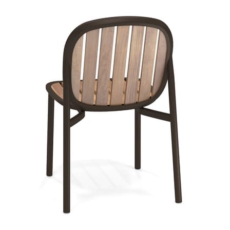 Chaise empilable Twins bois marron - Emu